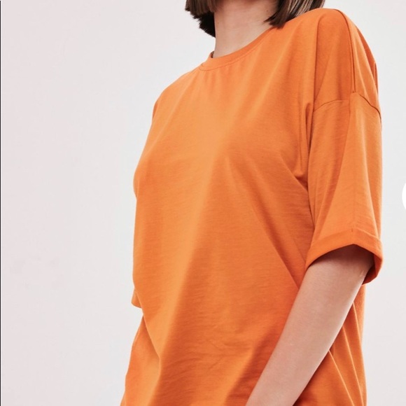 orange t shirt and skirt co ord set - Picture 3 of 4